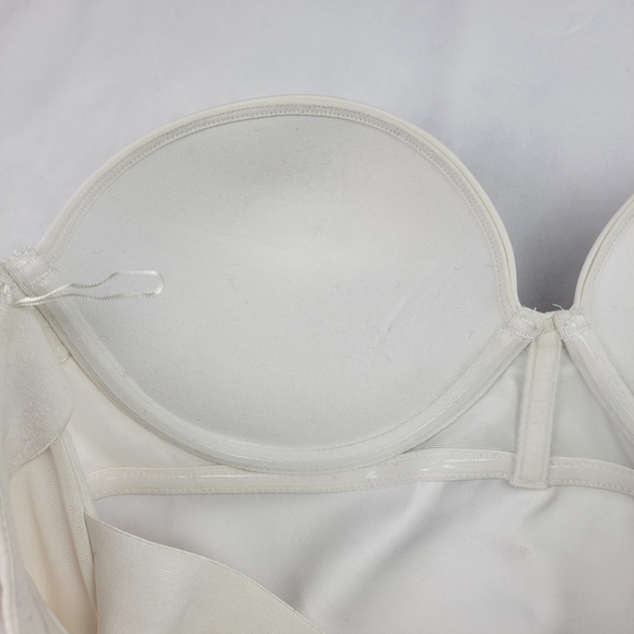 Felina white heavy strapless bridal shapewear corset w/ underwire & side boning - Picture 6 of 8